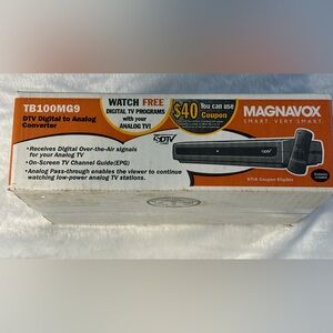 Magnavox DTV Digital To Analog Converter New In Box With Remote